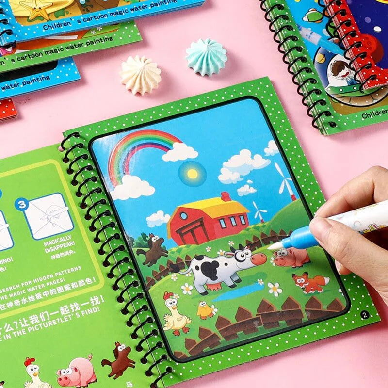 Magic Water Drawing & Painting Coloring Book