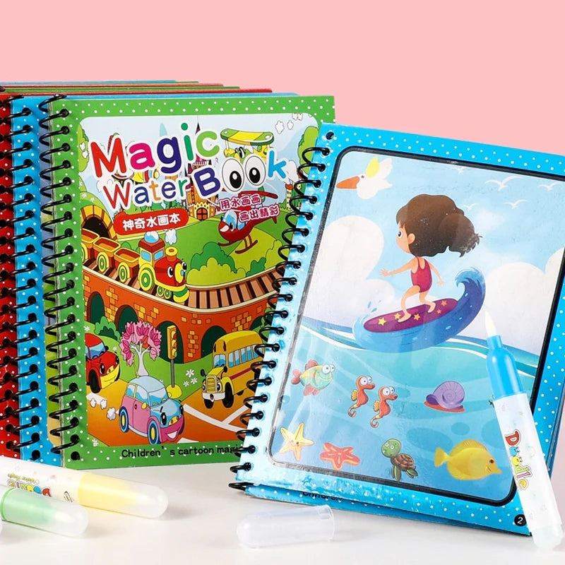 Magic Water Drawing & Painting Coloring Book