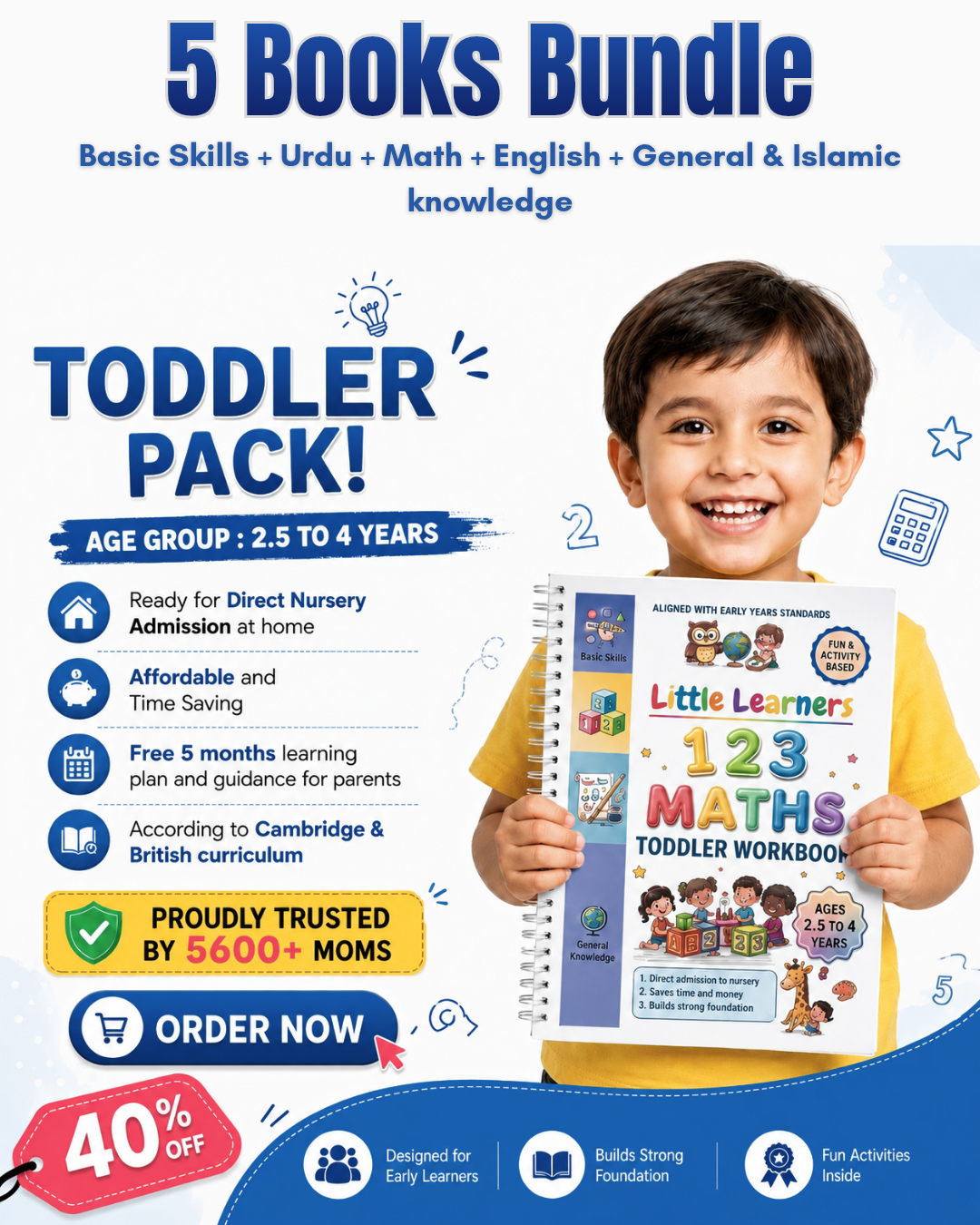 Toddlers Pack | 5 Months Complete Playgroup Course | 280+ worksheets | Free Delivery