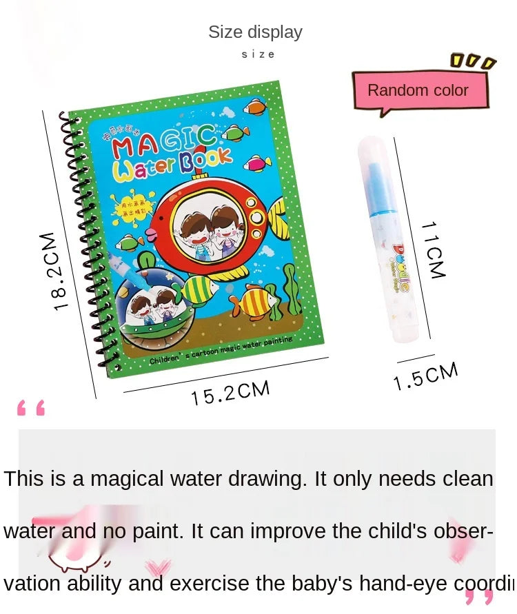 Magic Water Drawing & Painting Coloring Book