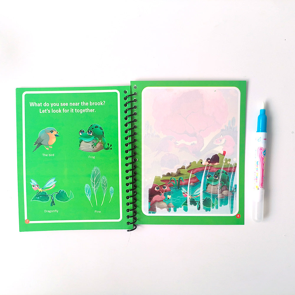 Magic Water Drawing & Painting Coloring Book