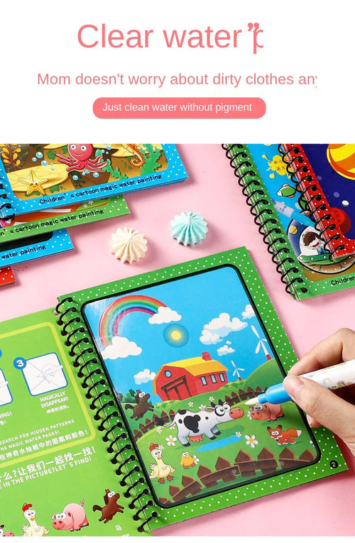 Magic Water Drawing & Painting Coloring Book